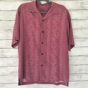 Tommy Bahama 100% Silk Hawaiian Camp Shirt Large